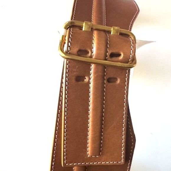 Agnona Double Prong Buckle Corset Belt In Caramel main image 8